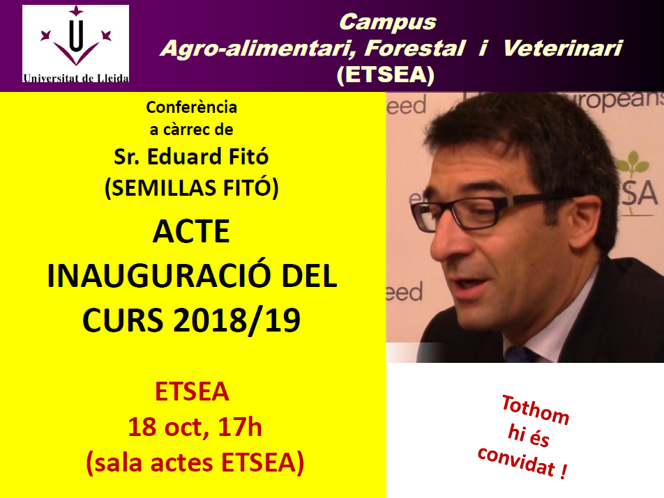 Inauguracio curs ETSEA 18-19