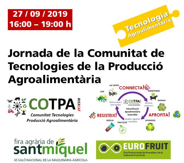Jornada Comunidad Tecnologías de la Producción Agroalimentaria.
