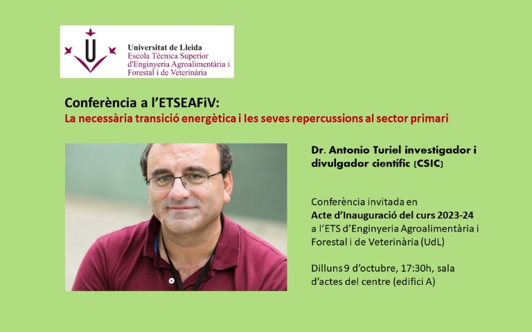cartell conferència Antonio Turiel