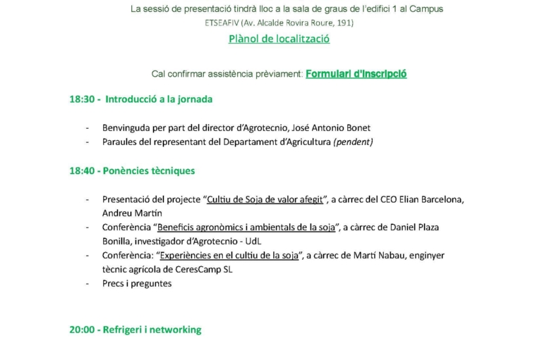 Jornada Cultiu de la Soja